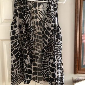 Chicos Black sheer vest